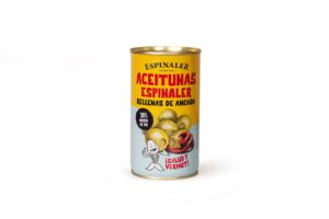 Olives farcides d’anxova Espinaler baixes en sal (350gr)